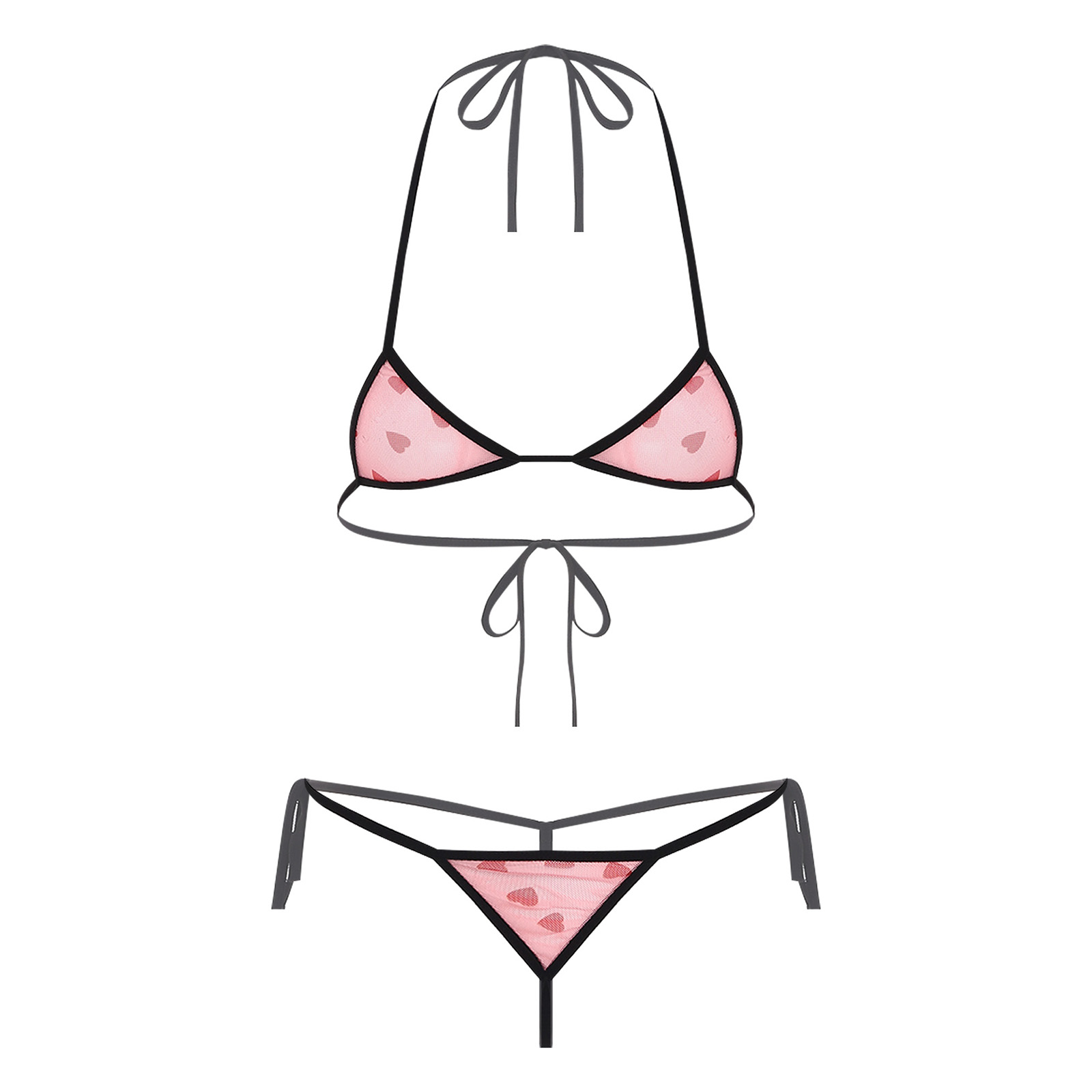 Sheer Bra Lace - Womens Micro Mini Bikini Lingerie Underwear