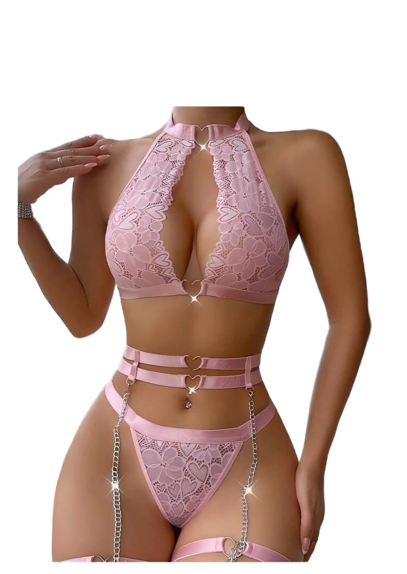 Lace Bralette Set - Sexy Lingerie Set Push Up Lace