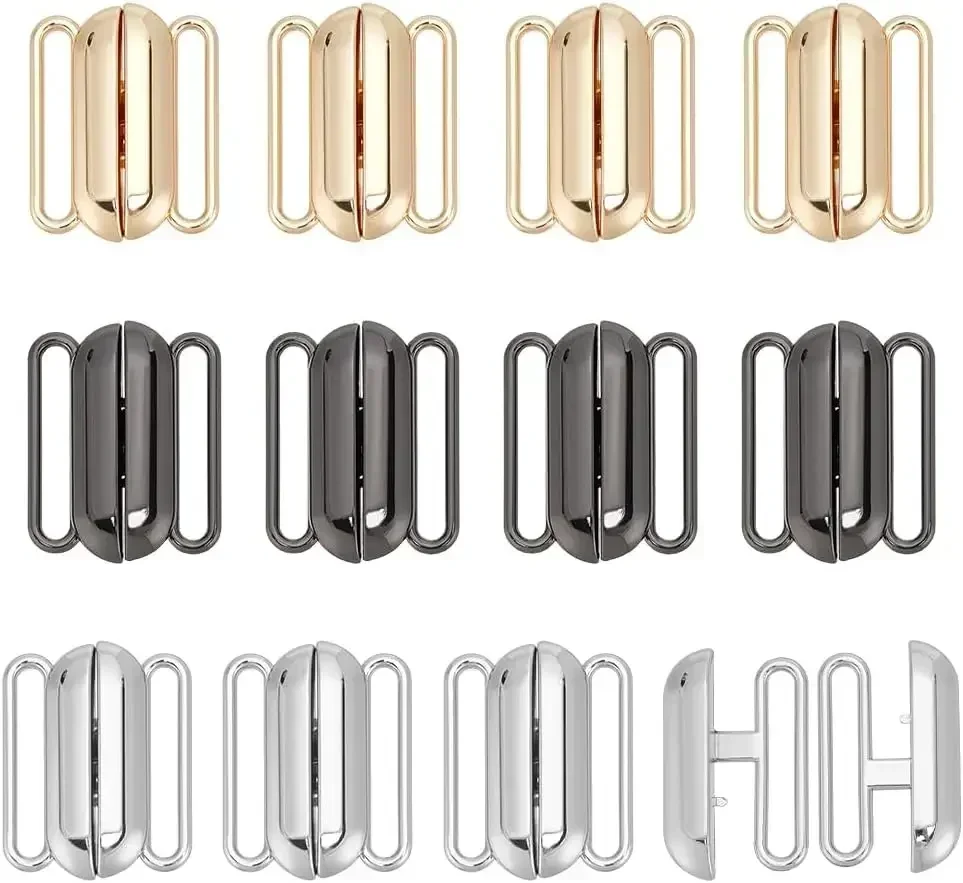 Nursing Bra Clip - 12 Sets 3 Colors Front Closing