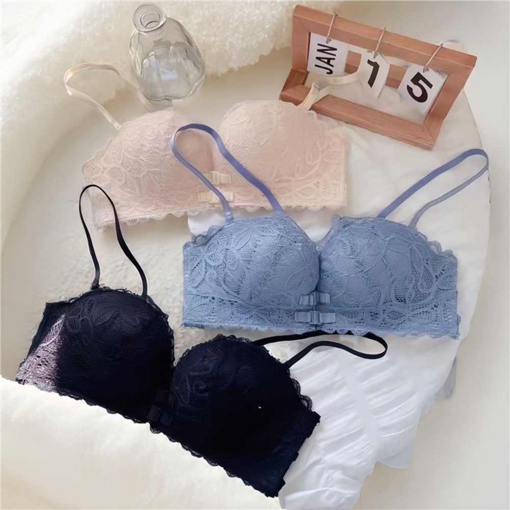 Wirefree Bra Comfort - Comfortable Deep V Front Button Bra