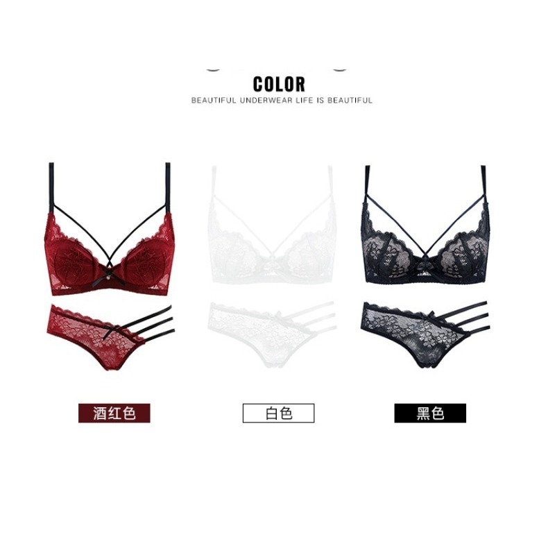 Demi Bra Balconette - Elegant Lace Half Cup Bra Set,