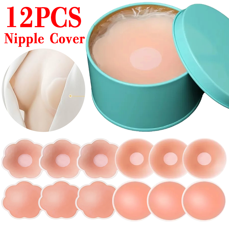 Push Up Bra Silicone - 6/12PCS Invisible Self Adhesive Chest Paste