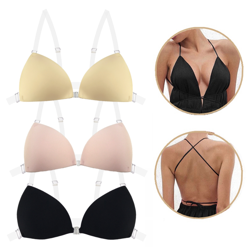Plunge Bra Push Up - Sticky Bra for Women Backless Wedding
