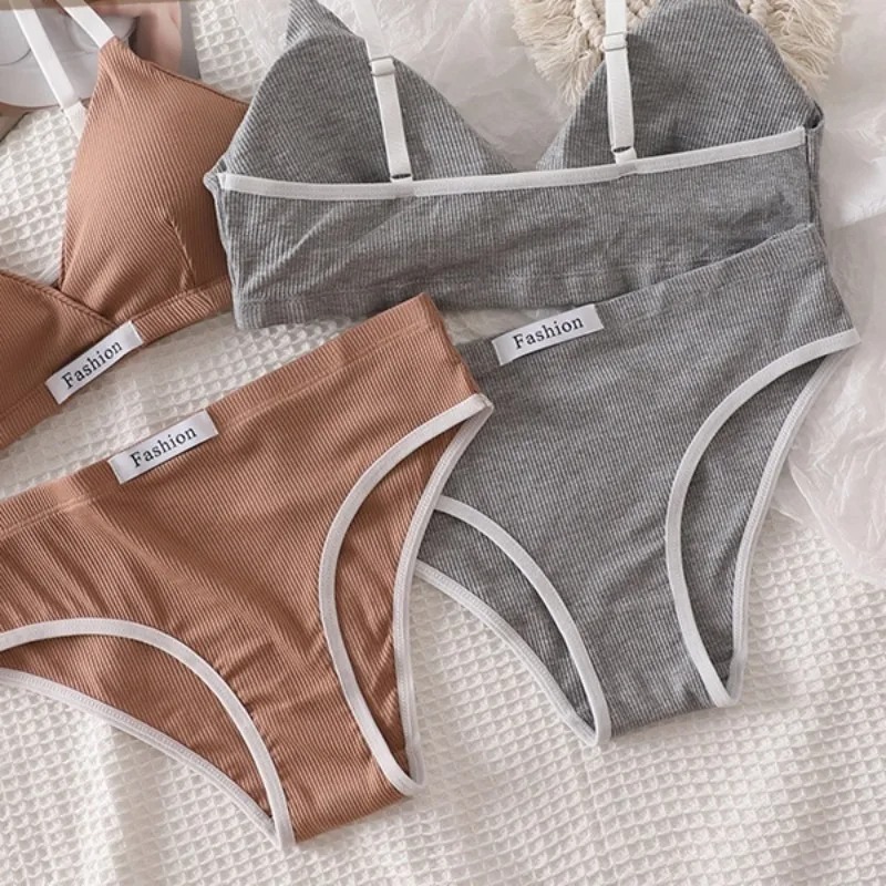 Cotton Bra Everyday - Women Cotton Bra Set Sexy Briefs