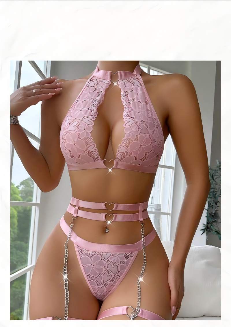 Sexy Lingerie Set Push Up Lace - Lace Bralette Set recension och pris