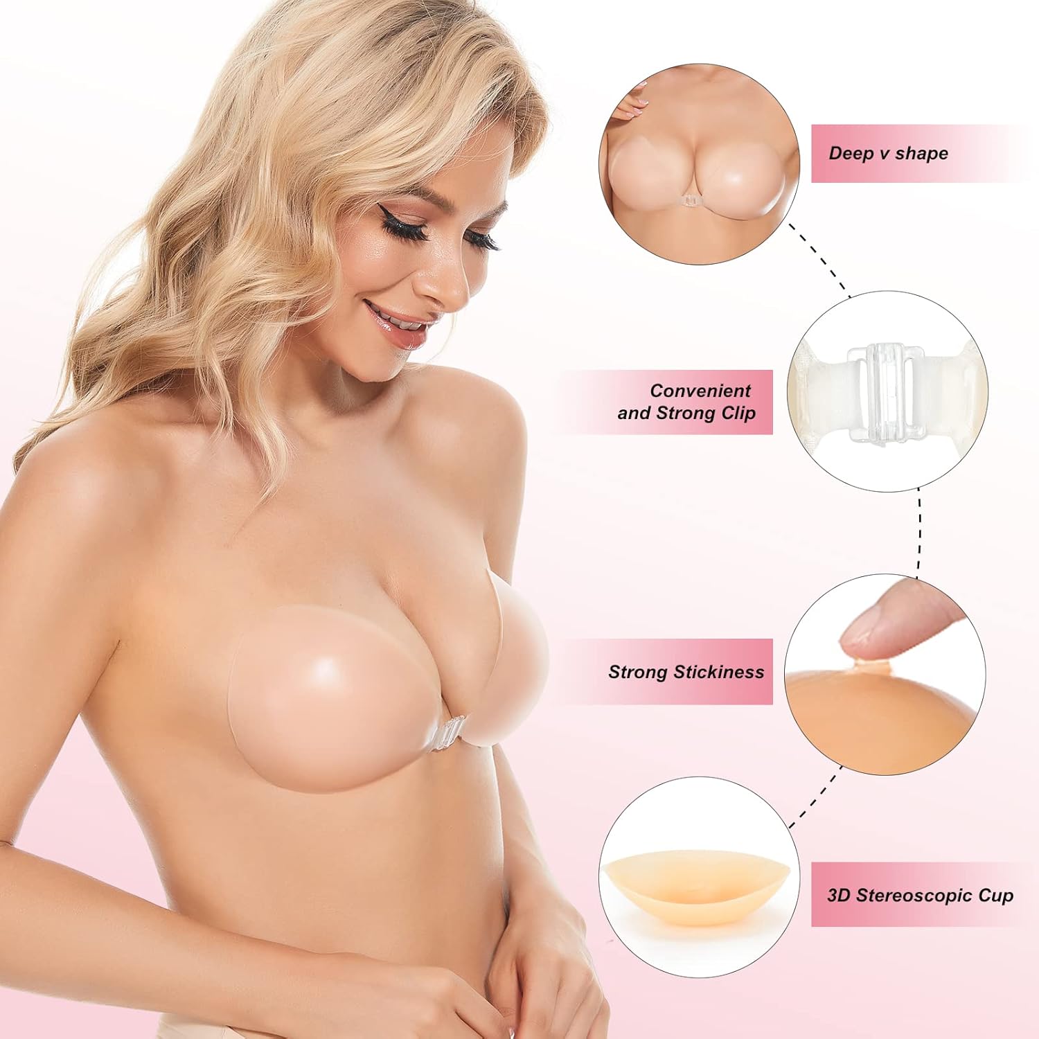 Sticky Bra Push Up Adhesive Br - Push Up Bra Silicone recension och pris