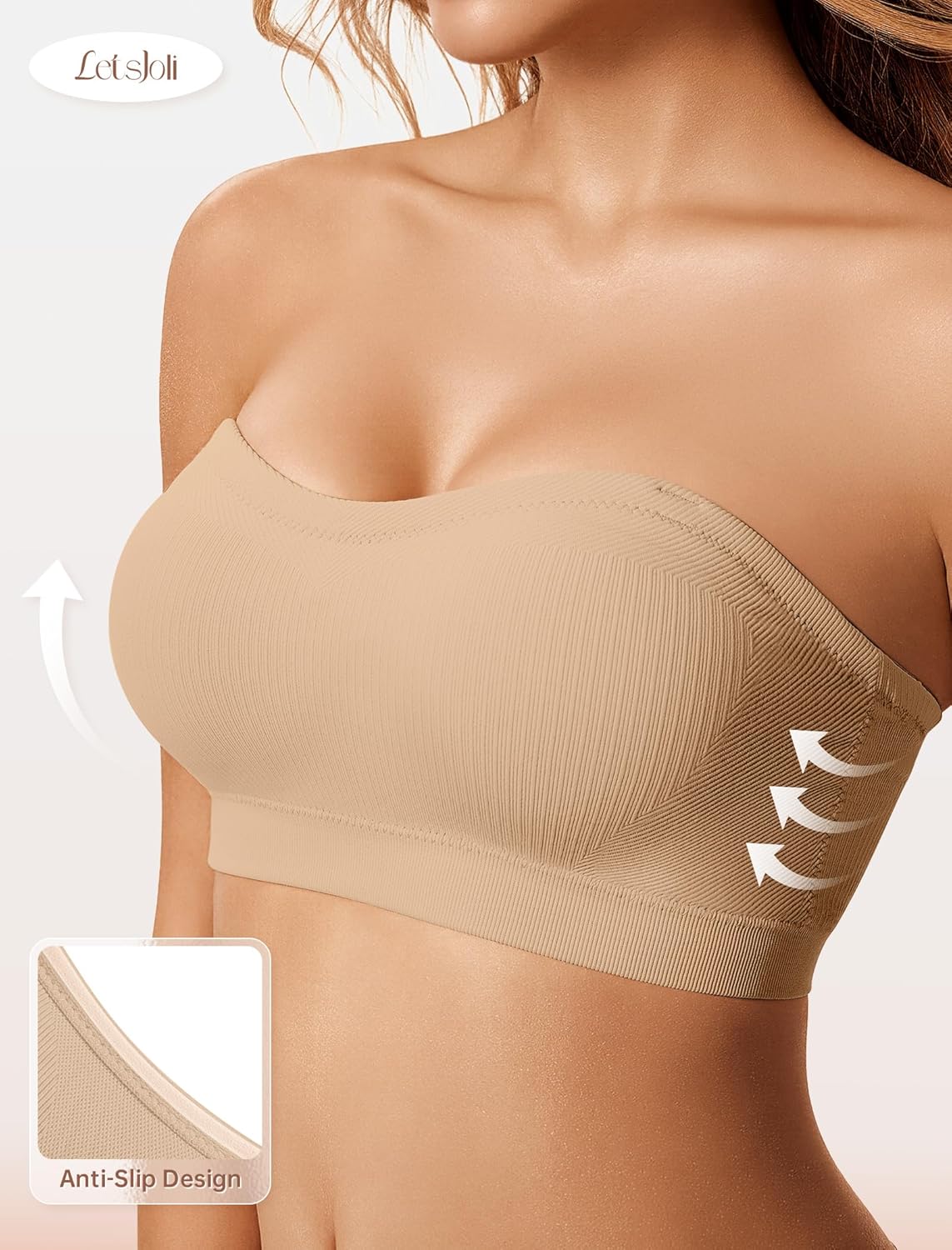 LetsJoli Push Up Strapless Bra - Underwire Bra Padded recension och pris