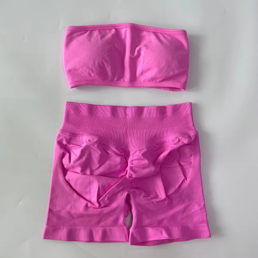 Yoga Women 2-Piece Set Bandeau - Sports Bra Racerback recension och pris