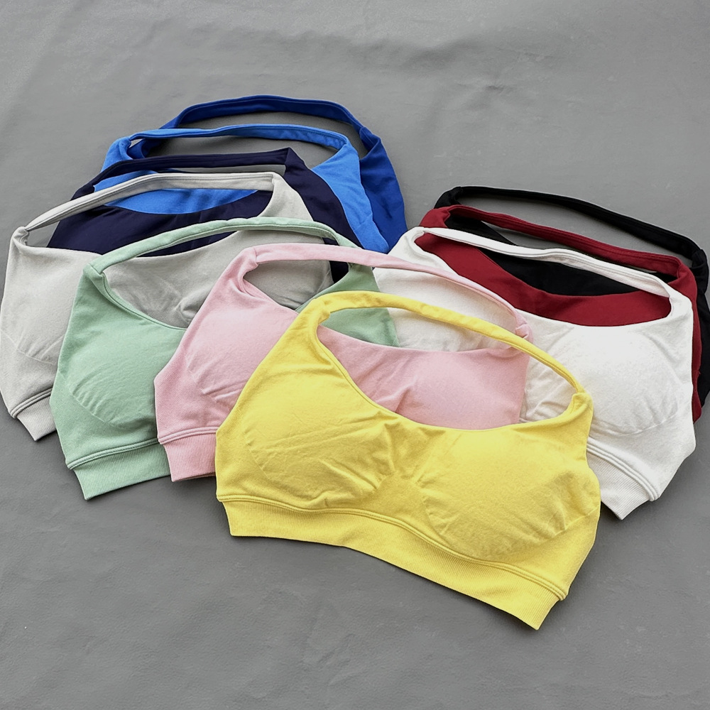 Sports Bra Women Seamless Halt - Plunge Bra Push Up recension och pris