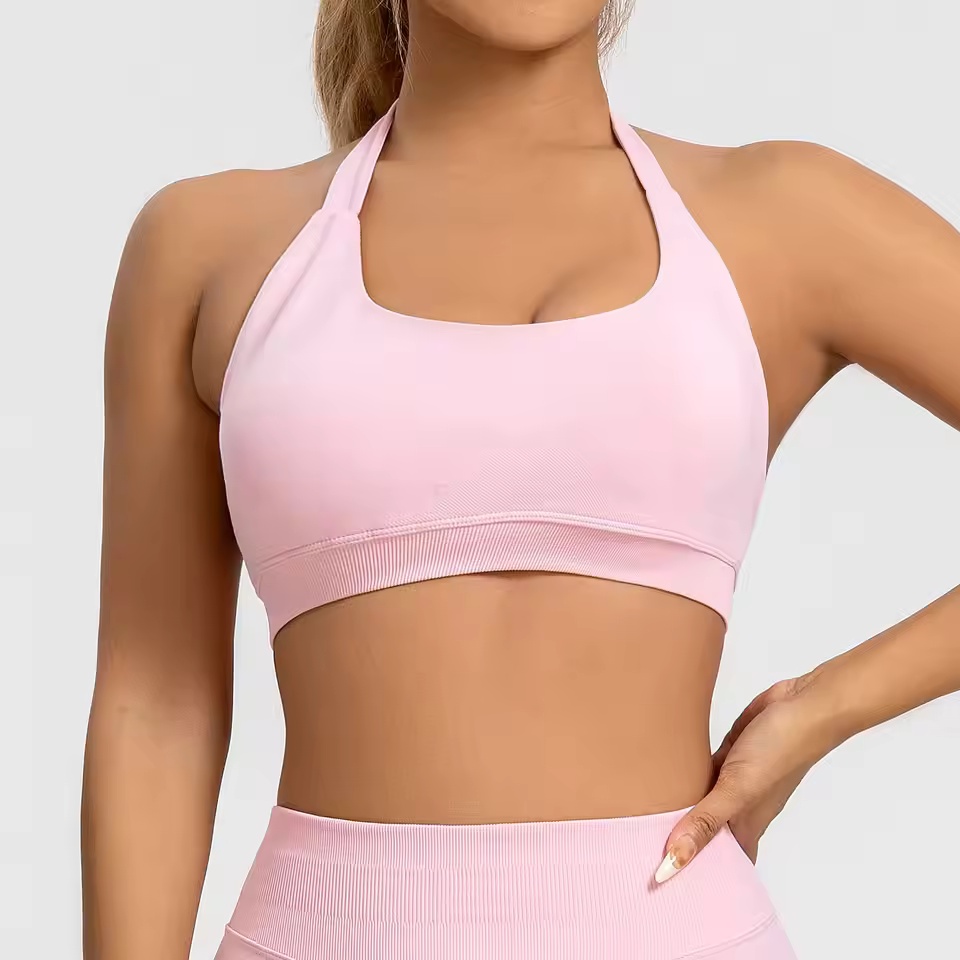 Sports Bra Women Seamless Halt - Plunge Bra Push Up recension och pris