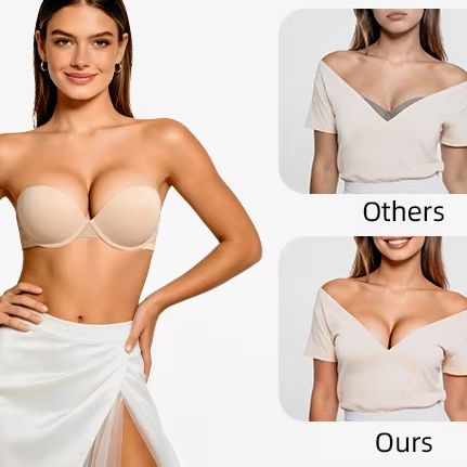 New Push Up Bra Women Lace Pad - Convertible Bra Multiway recension och pris