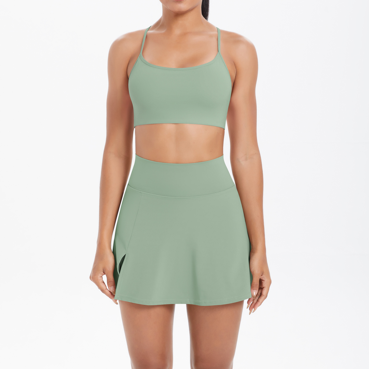 2PCS Sportswear Yoga Set Gym C - Sports Bra Racerback recension och pris