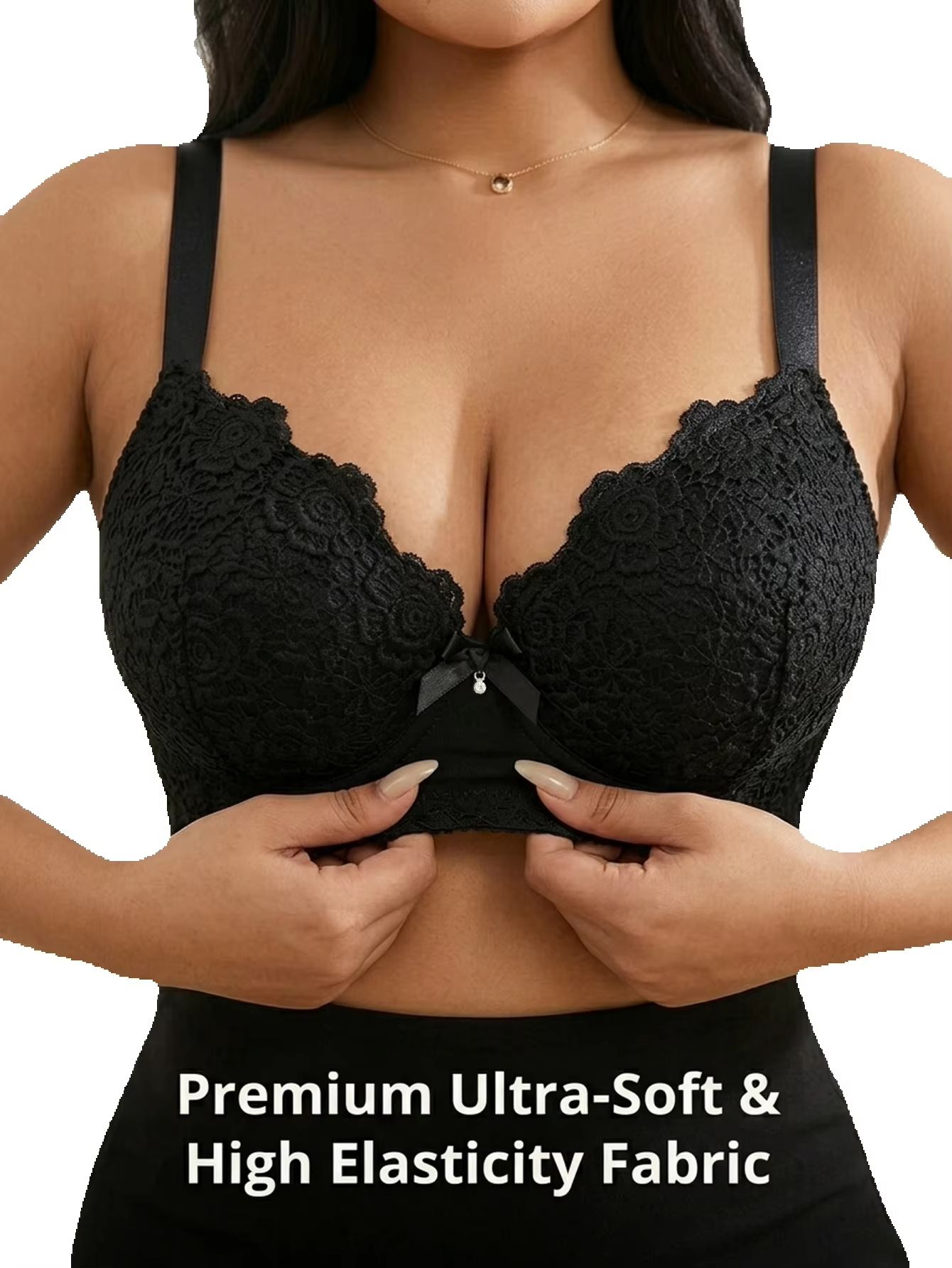Women Plus Size Floral Push Up - Underwire Bra Padded recension och pris