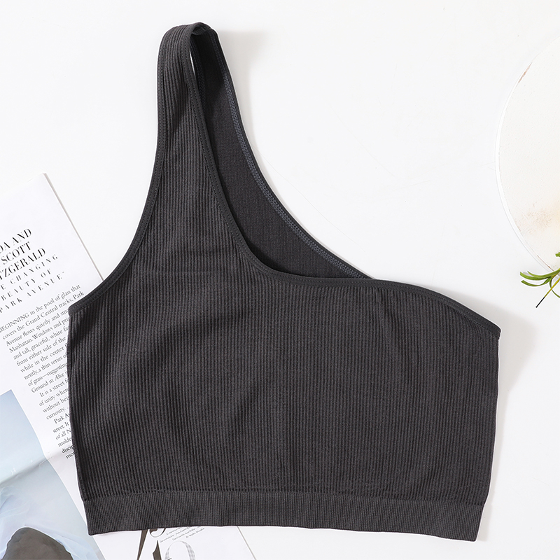 One Shoulder Tank Tops Women S - T Shirt Bra Seamless recension och pris