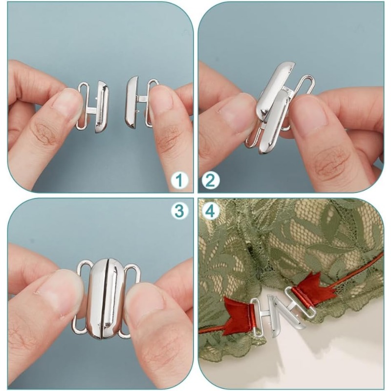 12 Sets 3 Colors Front Closing - Nursing Bra Clip recension och pris