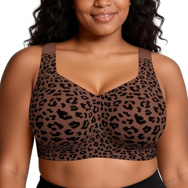 Leopard Jelly Bras No Underwir - Underwire Bra Padded recension och pris