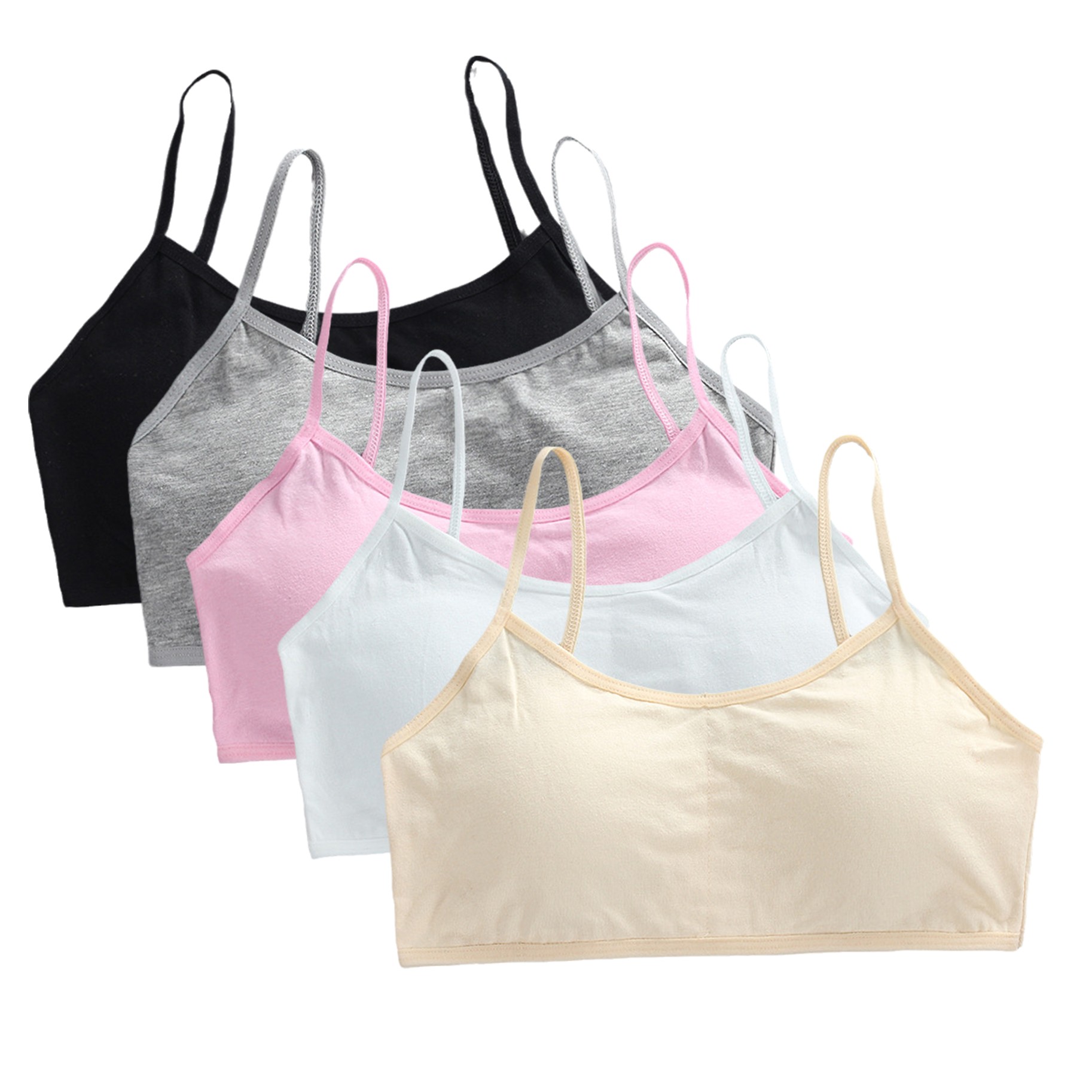 5pcs Teenage Girls Cotton Trai - Cotton Bra Everyday recension och pris