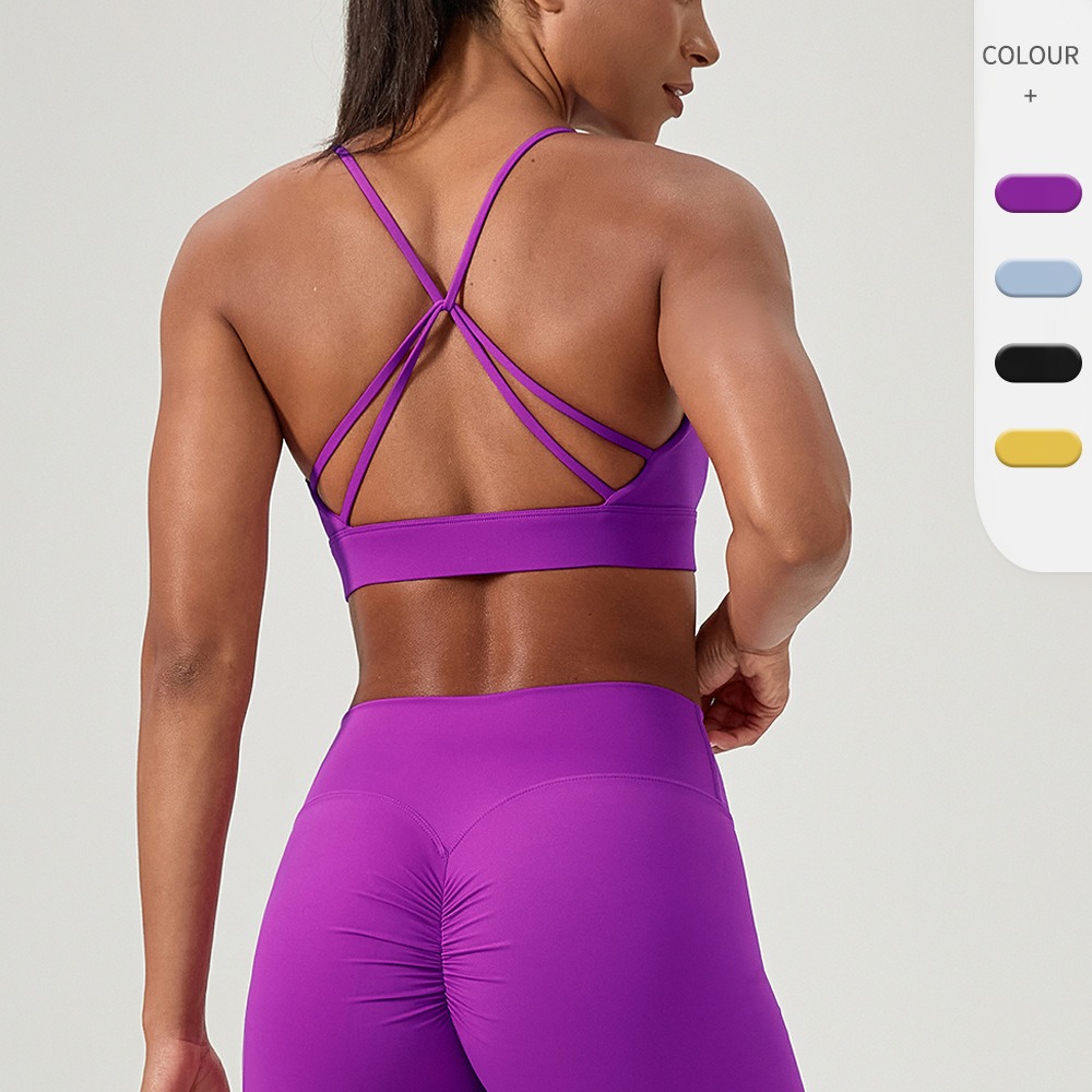 Women's Sexy Yoga Bra Cross St - Sports Bra Racerback recension och pris