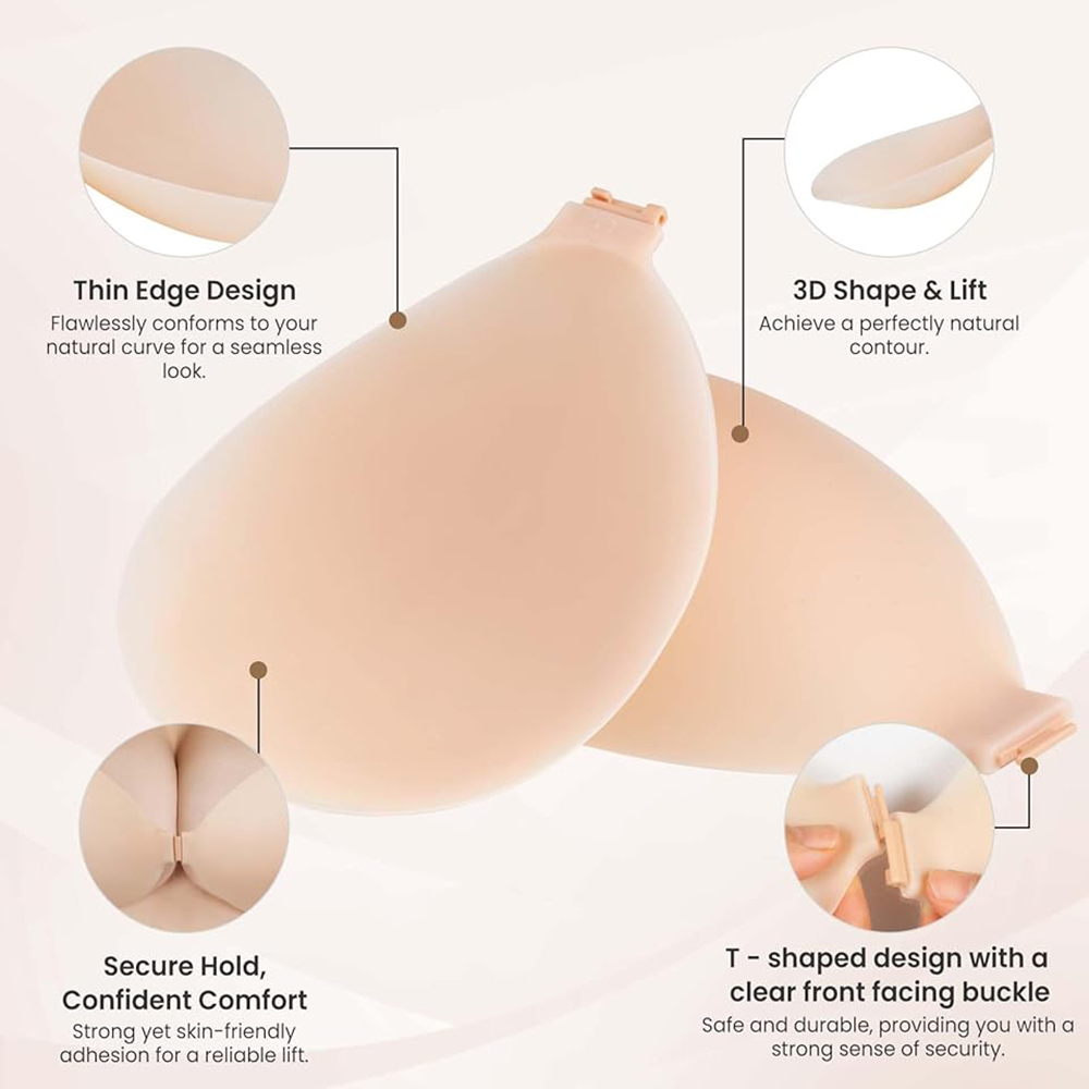 Strapless Push Up Sticky Bra P - Backless Bra Sticky recension och pris