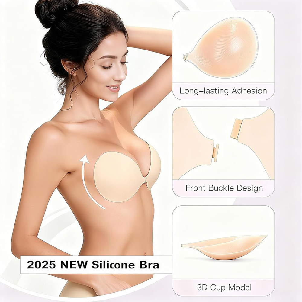 Strapless Push Up Sticky Bra P - Backless Bra Sticky recension och pris