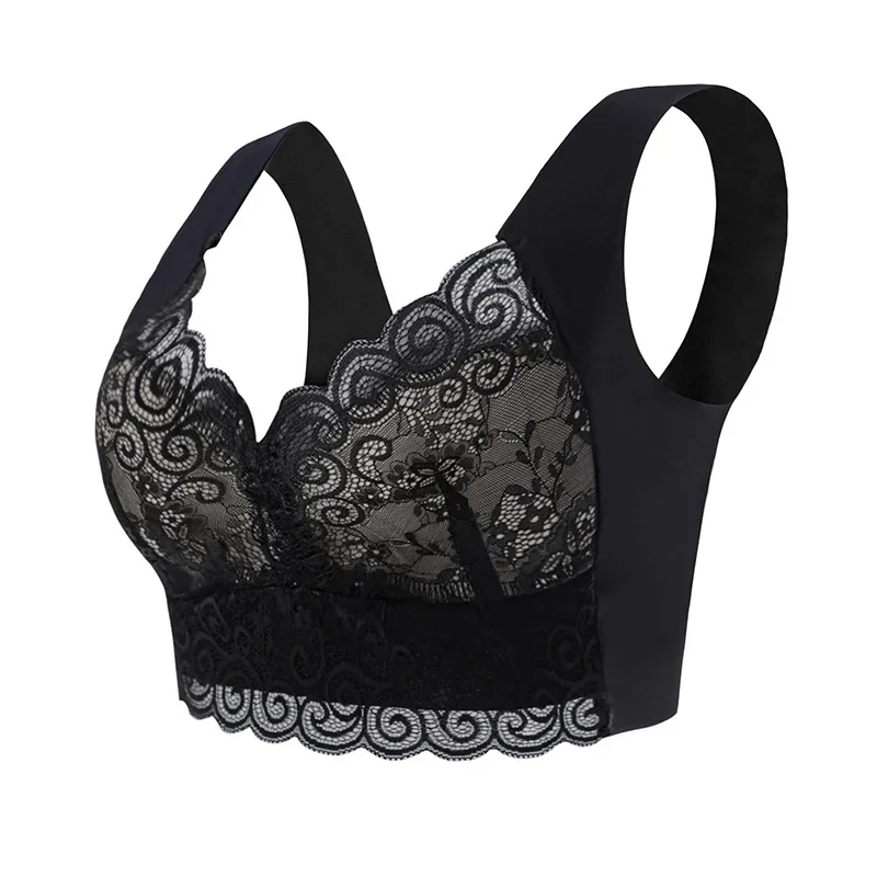 1pcs Ice Silk Seamless Lace Br - Sleep Bra Bralette recension och pris