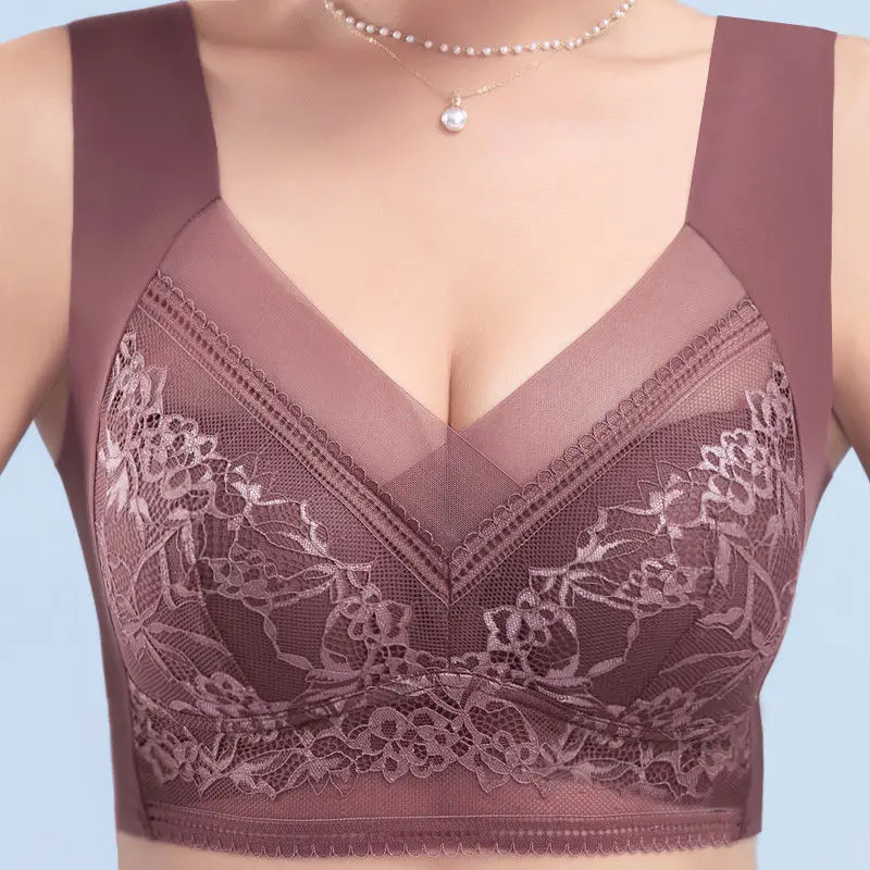 L-6L Women Large Bra Push Up I - Sheer Bra Lace recension och pris